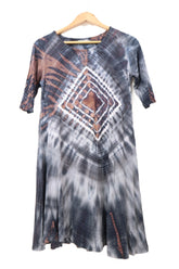 שמלת קזואל בסטייל וואש באפור - S-M